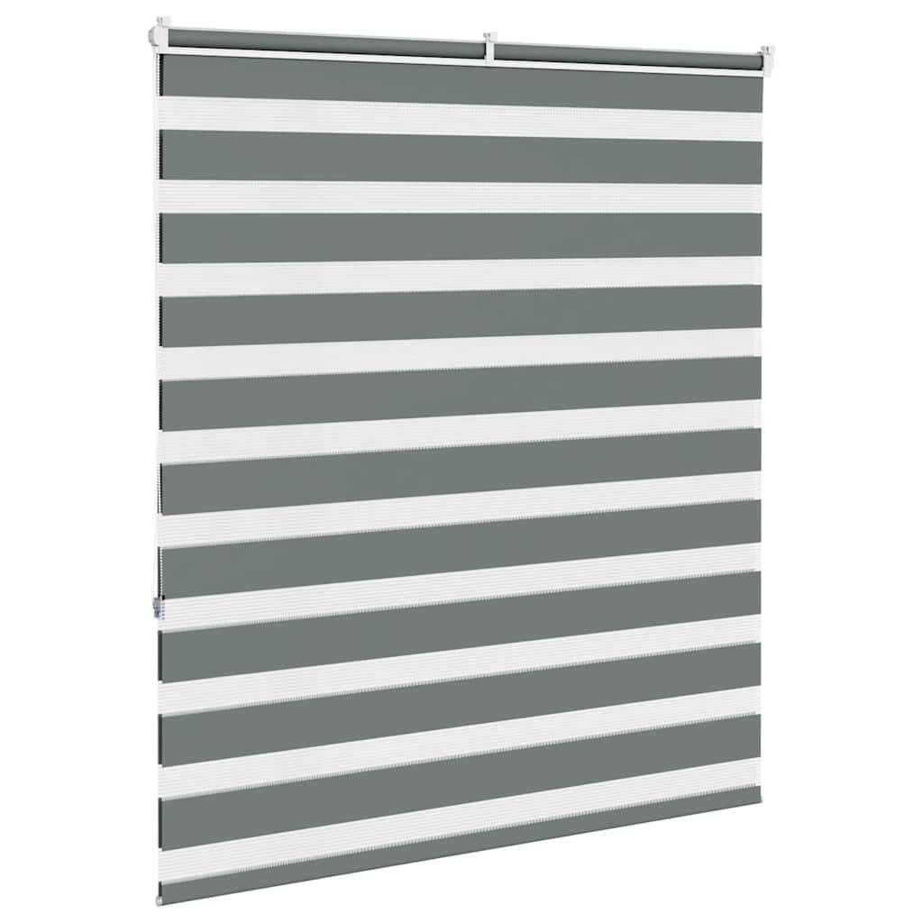 vidaXL Zebrarollo Dunkelgrau 125x150 cm Stoffbreite 120,9 cm Polyester