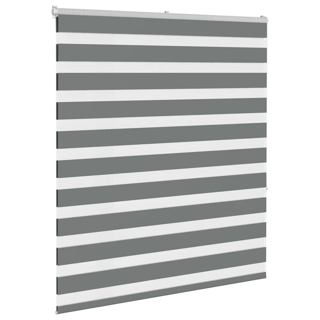 vidaXL Zebrarollo Dunkelgrau 125x150 cm Stoffbreite 120,9 cm Polyester