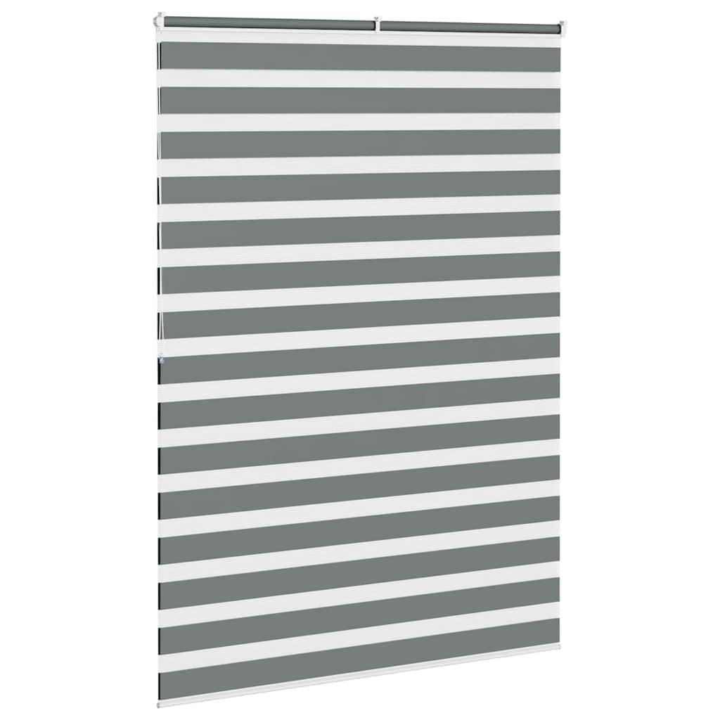 vidaXL Zebrarollo Dunkelgrau 160x200 cm Stoffbreite 155,9 cm Polyester