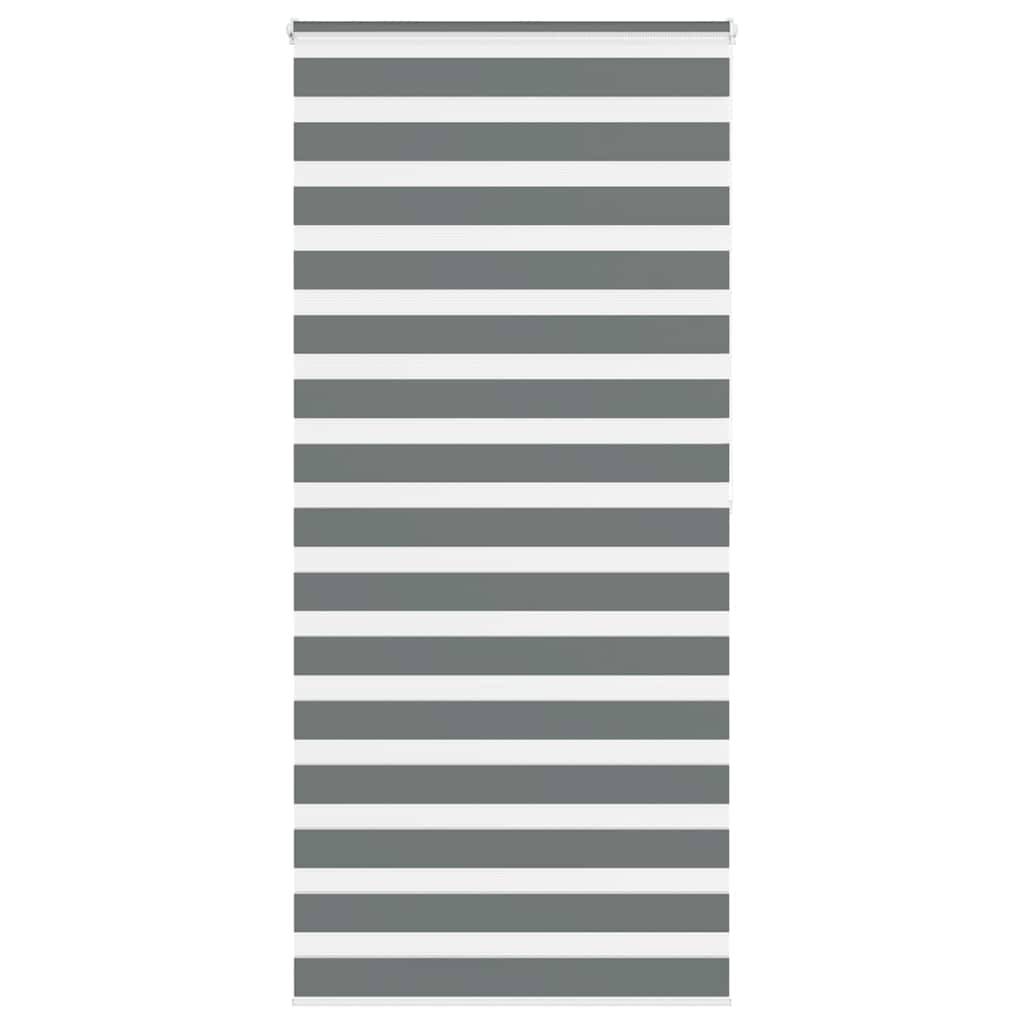 vidaXL Zebrarollo Dunkelgrau 115x200 cm Stoffbreite 110,9 cm Polyester