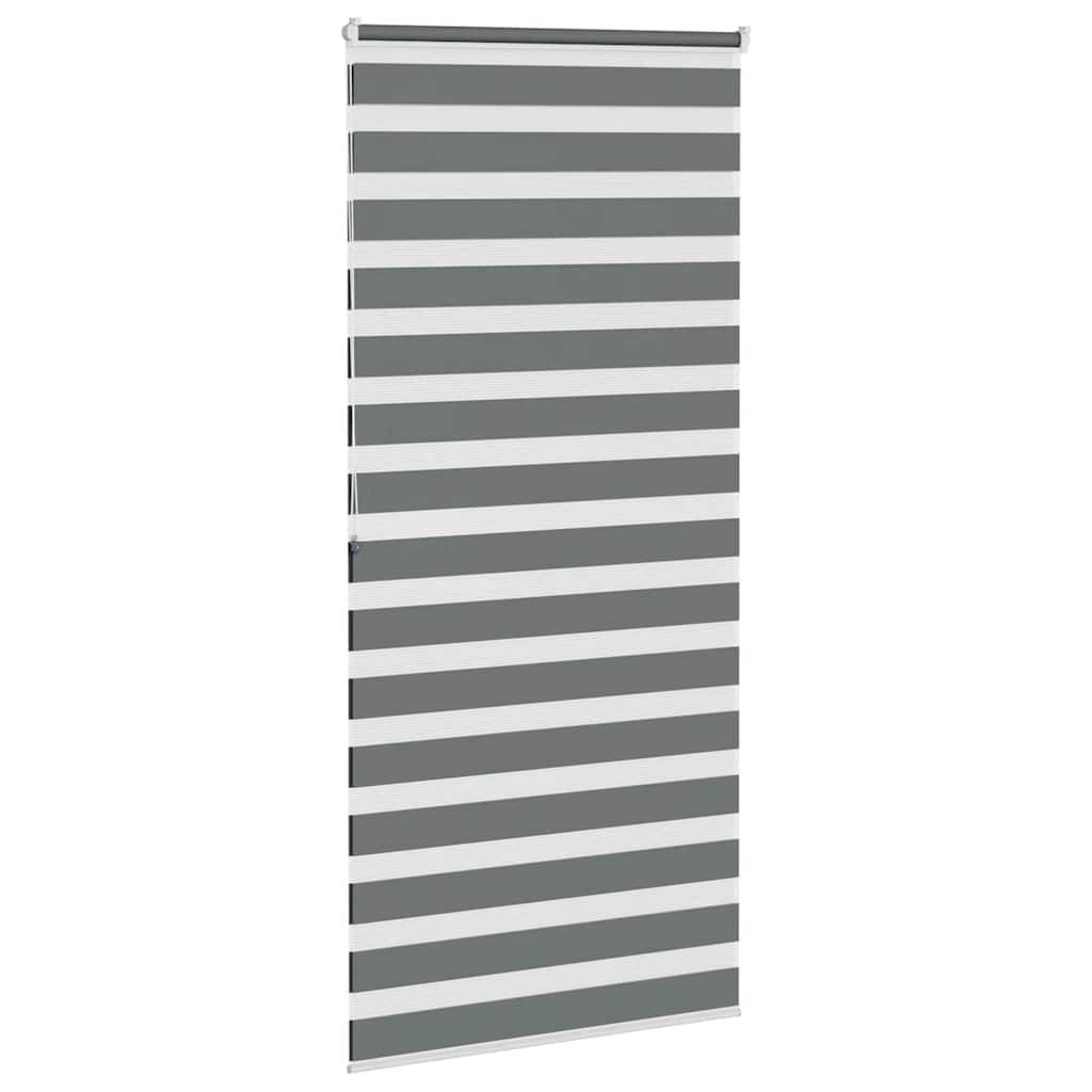 vidaXL Zebrarollo Dunkelgrau 115x200 cm Stoffbreite 110,9 cm Polyester