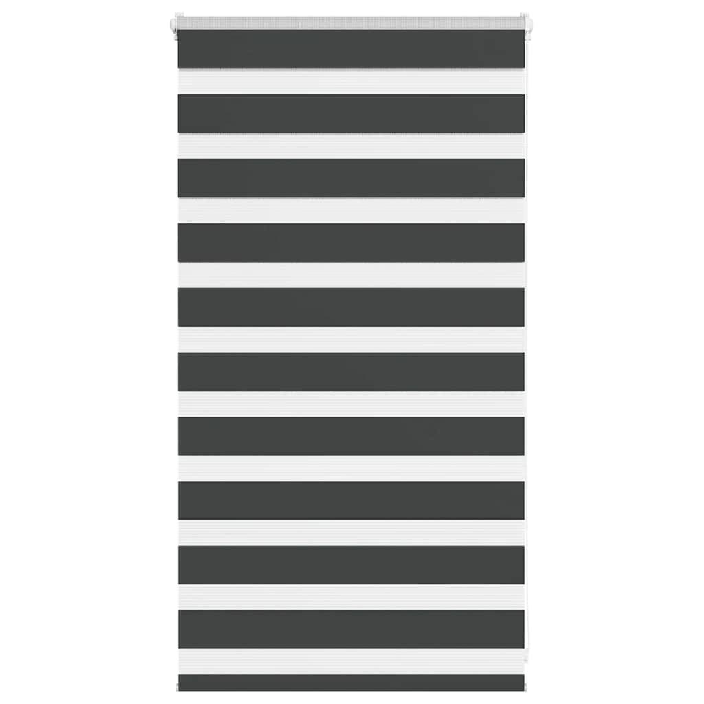 vidaXL Zebrarollo Schwarz 80x100 cm Stoffbreite 75,9 cm Polyester