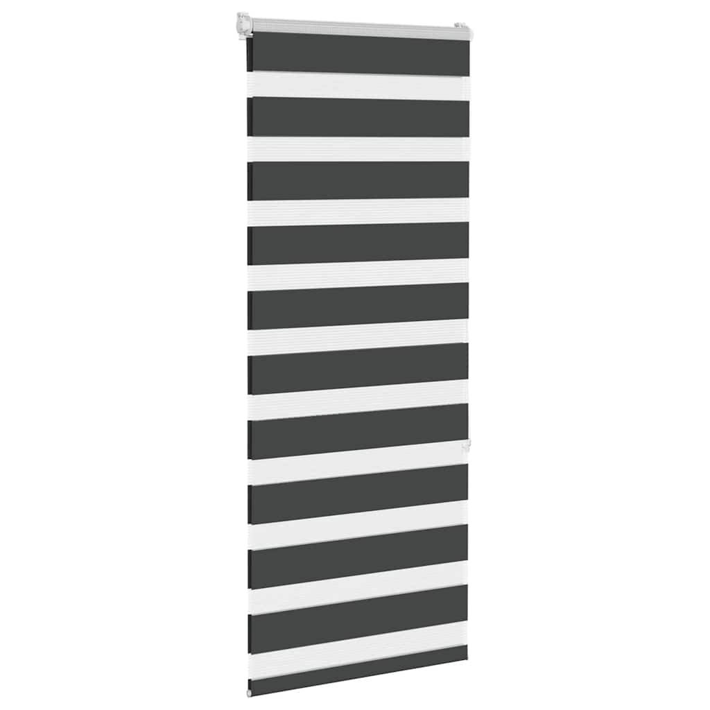 vidaXL Zebrarollo Schwarz 60x150 cm Stoffbreite 55,9 cm Polyester