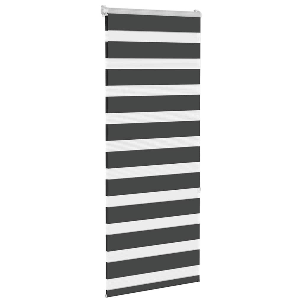 vidaXL Zebrarollo Schwarz 55x150 cm Stoffbreite 50,9 cm Polyester