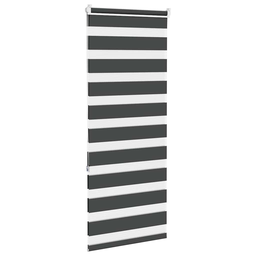 vidaXL Zebrarollo Schwarz 55x150 cm Stoffbreite 50,9 cm Polyester