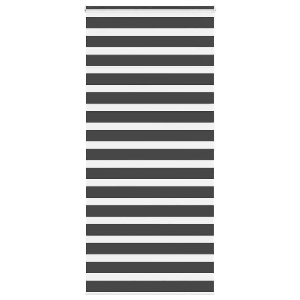 vidaXL Zebrarollo Schwarz 115x200 cm Stoffbreite 110,9 cm Polyester