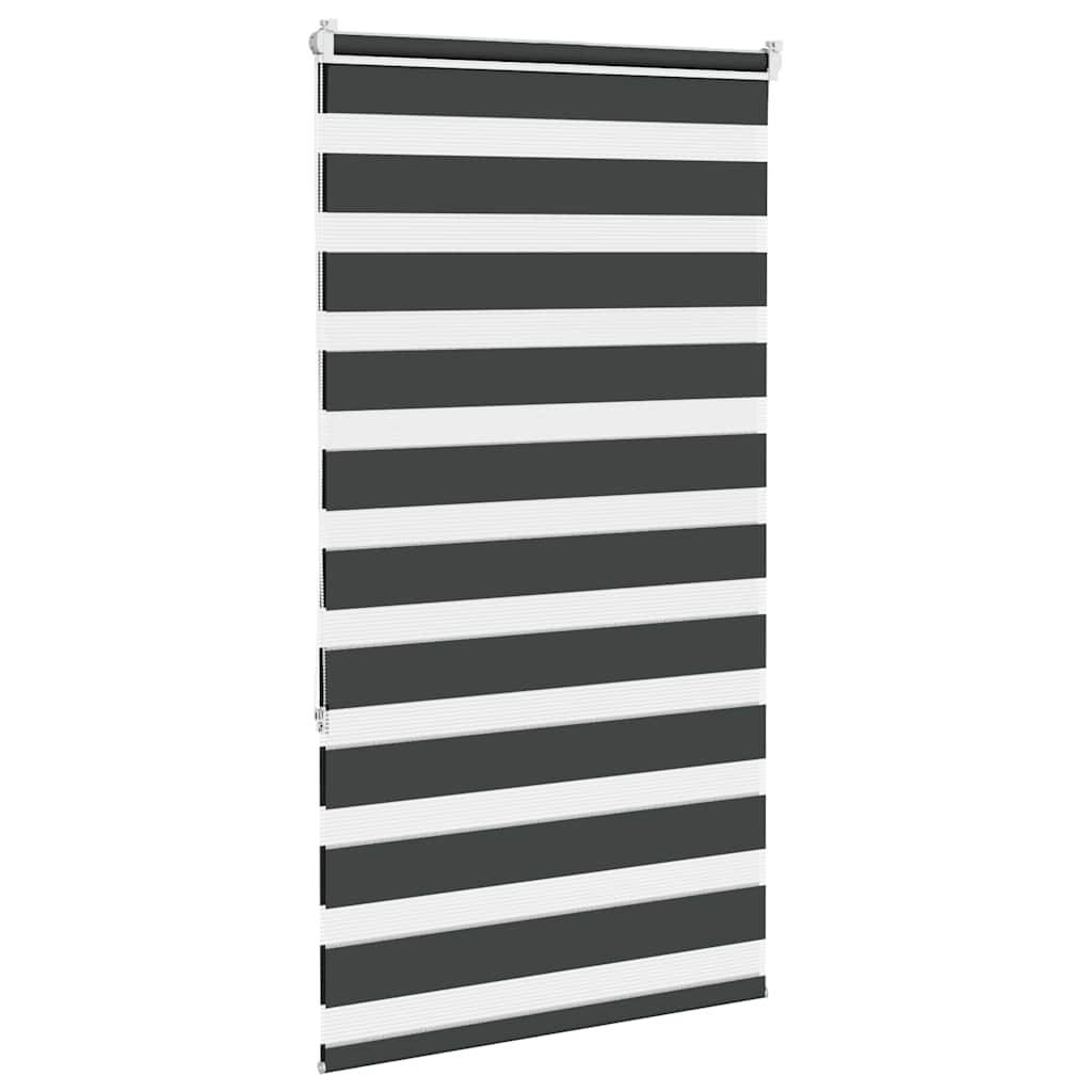 vidaXL Zebrarollo Schwarz 75x150 cm Stoffbreite 70,9 cm Polyester