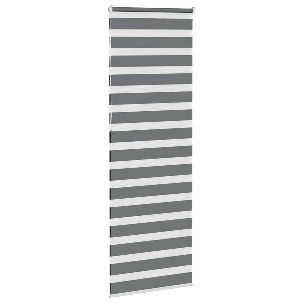 vidaXL Zebrarollo Dunkelgrau 70x230 cm Stoffbreite 65,9 cm Polyester