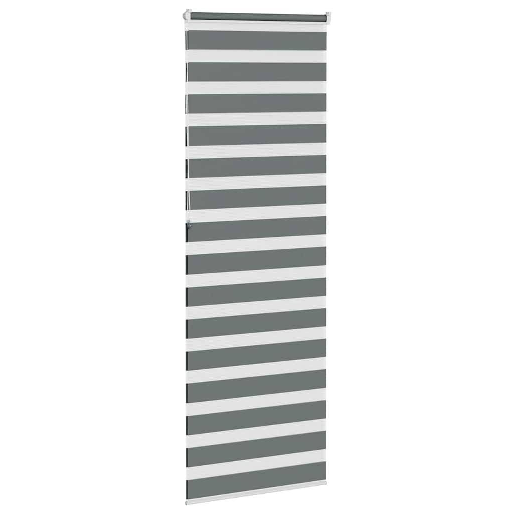 vidaXL Zebrarollo Dunkelgrau 90x230 cm Stoffbreite 85,9 cm Polyester