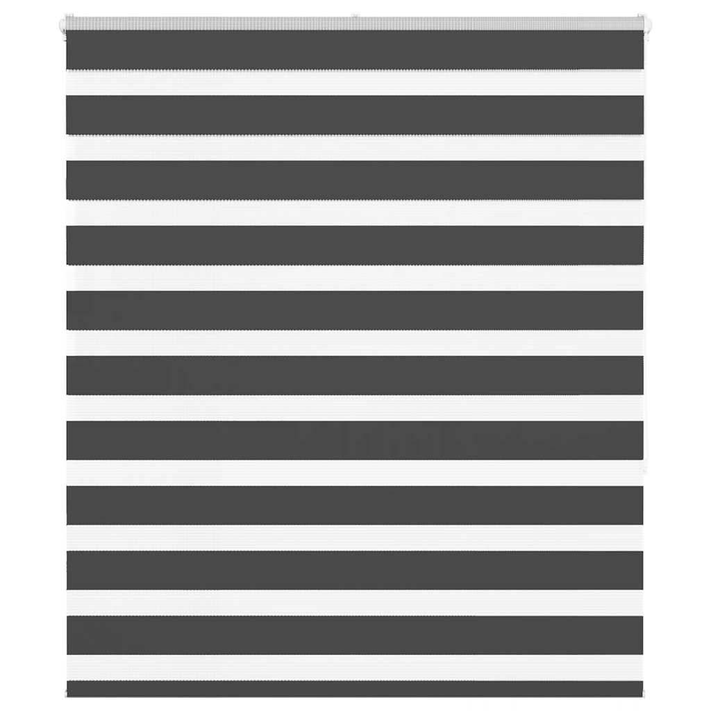 vidaXL Zebrarollo Schwarz 120x150 cm Stoffbreite 115,9 cm Polyester