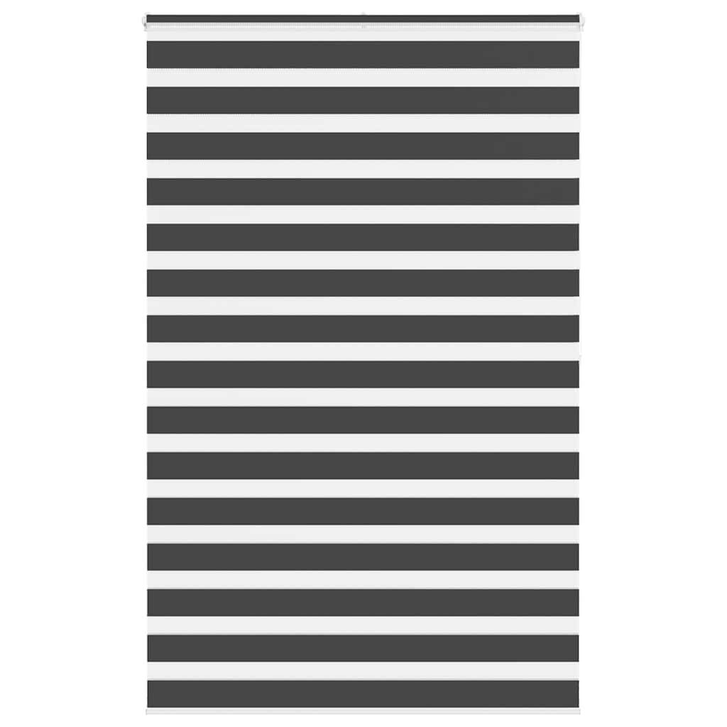 vidaXL Zebrarollo Schwarz 140x200 cm Stoffbreite 135,9 cm Polyester