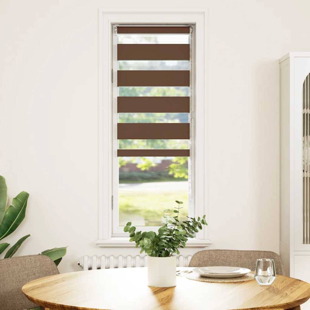 vidaXL Zebrarollo Braun 50x100 cm Stoffbreite 45,9 cm Polyester