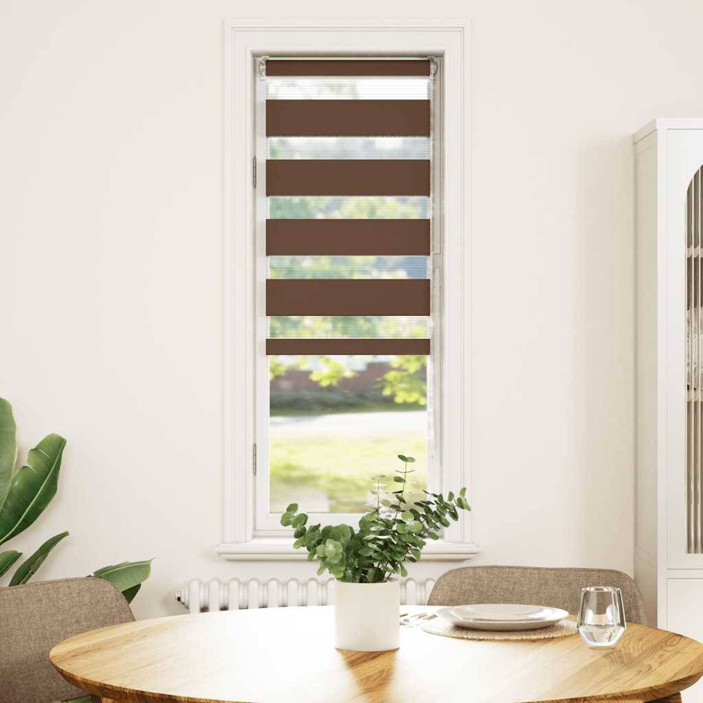 vidaXL Zebrarollo Braun 45x150 cm Stoffbreite 40,9 cm Polyester