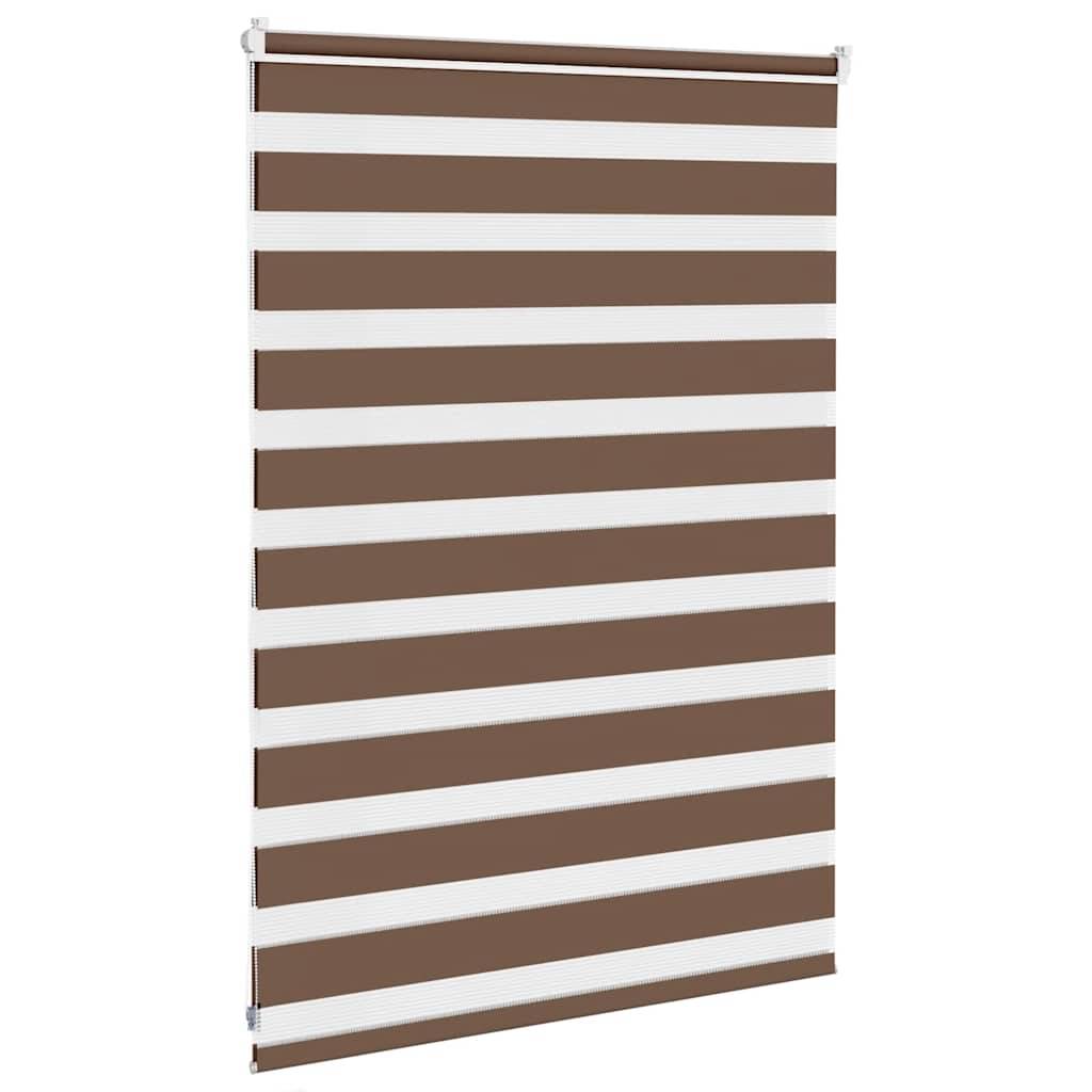 vidaXL Zebrarollo Braun 100x100 cm Stoffbreite 95,9 cm Polyester
