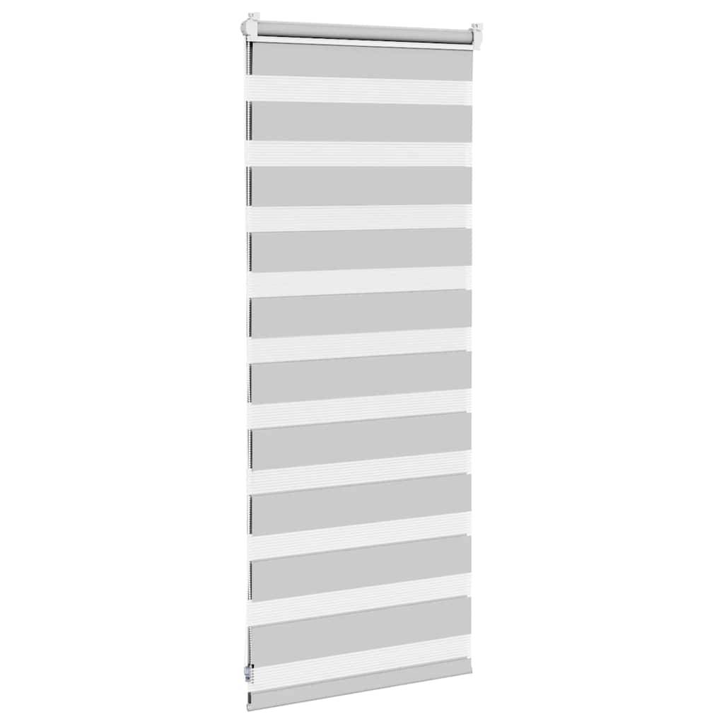 vidaXL Zebrarollo Hellgrau 65x100 cm Stoffbreite 60,9 cm Polyester