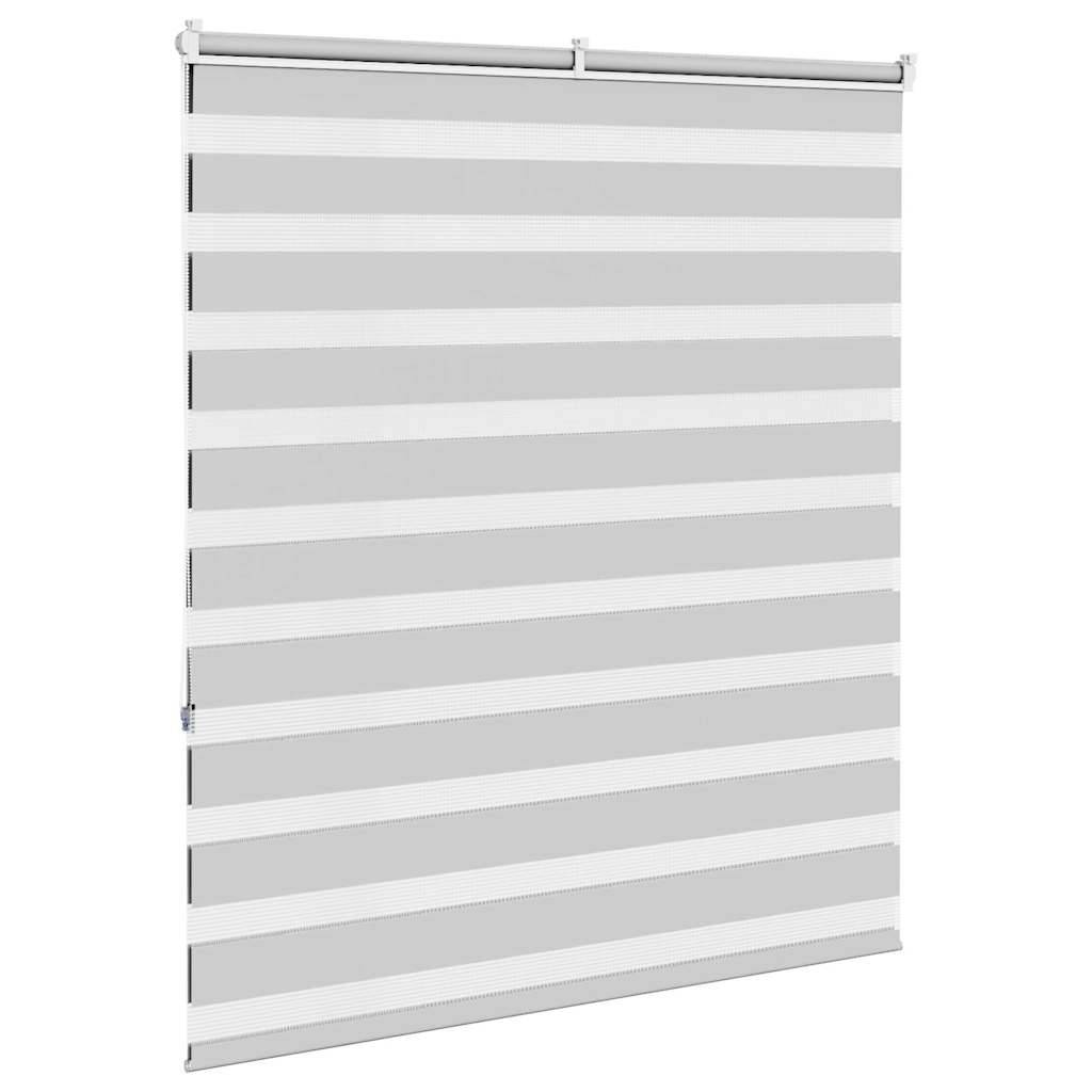 vidaXL Zebrarollo Hellgrau 135x150 cm Stoffbreite 130,9 cm Polyester