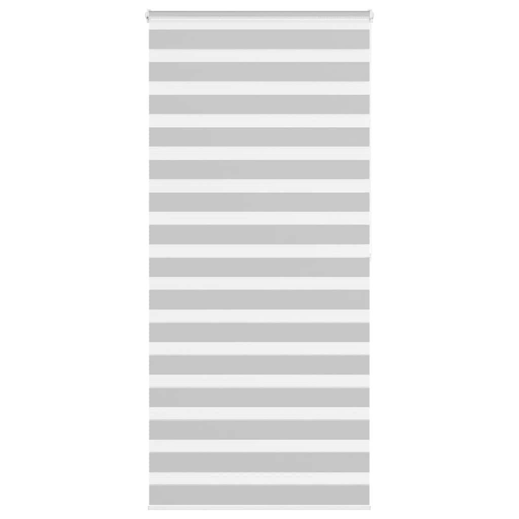 vidaXL Zebrarollo Hellgrau 115x200 cm Stoffbreite 110,9 cm Polyester