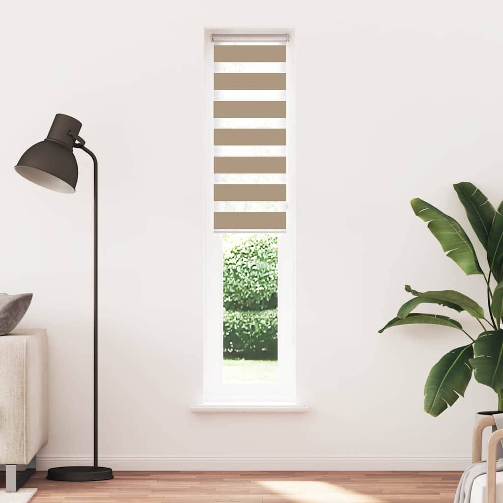 vidaXL Zebrarollo Sandbraun 45x230 cm Stoffbreite 40,9 cm Polyester