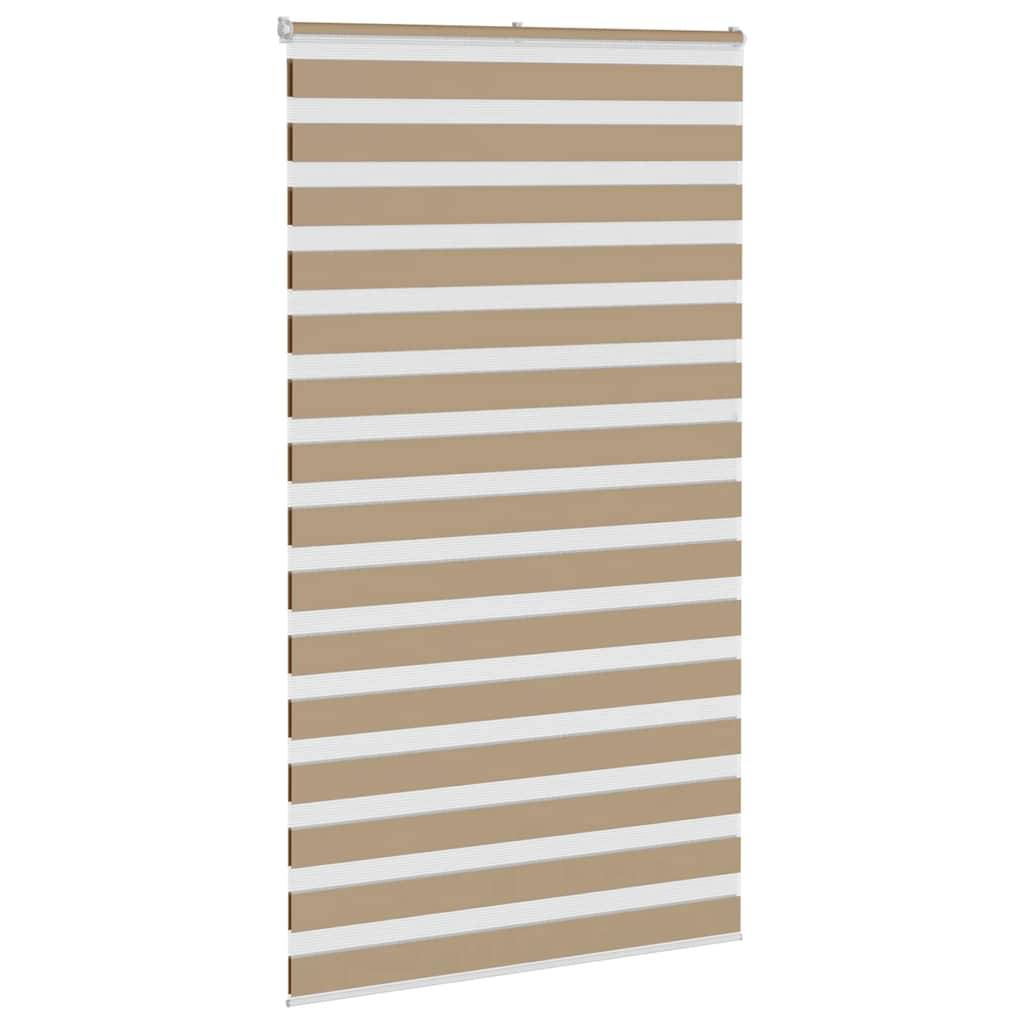 vidaXL Zebrarollo Sandbraun 135x200 cm Stoffbreite 130,9 cm Polyester