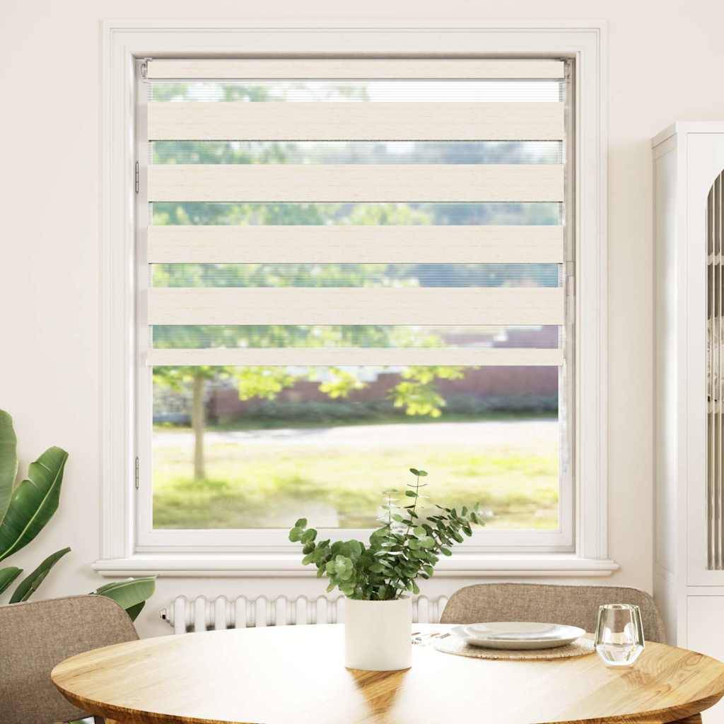 vidaXL Zebrarollo Marmorbeige 115x150cm Stoffbreite 110,9 cm Polyester