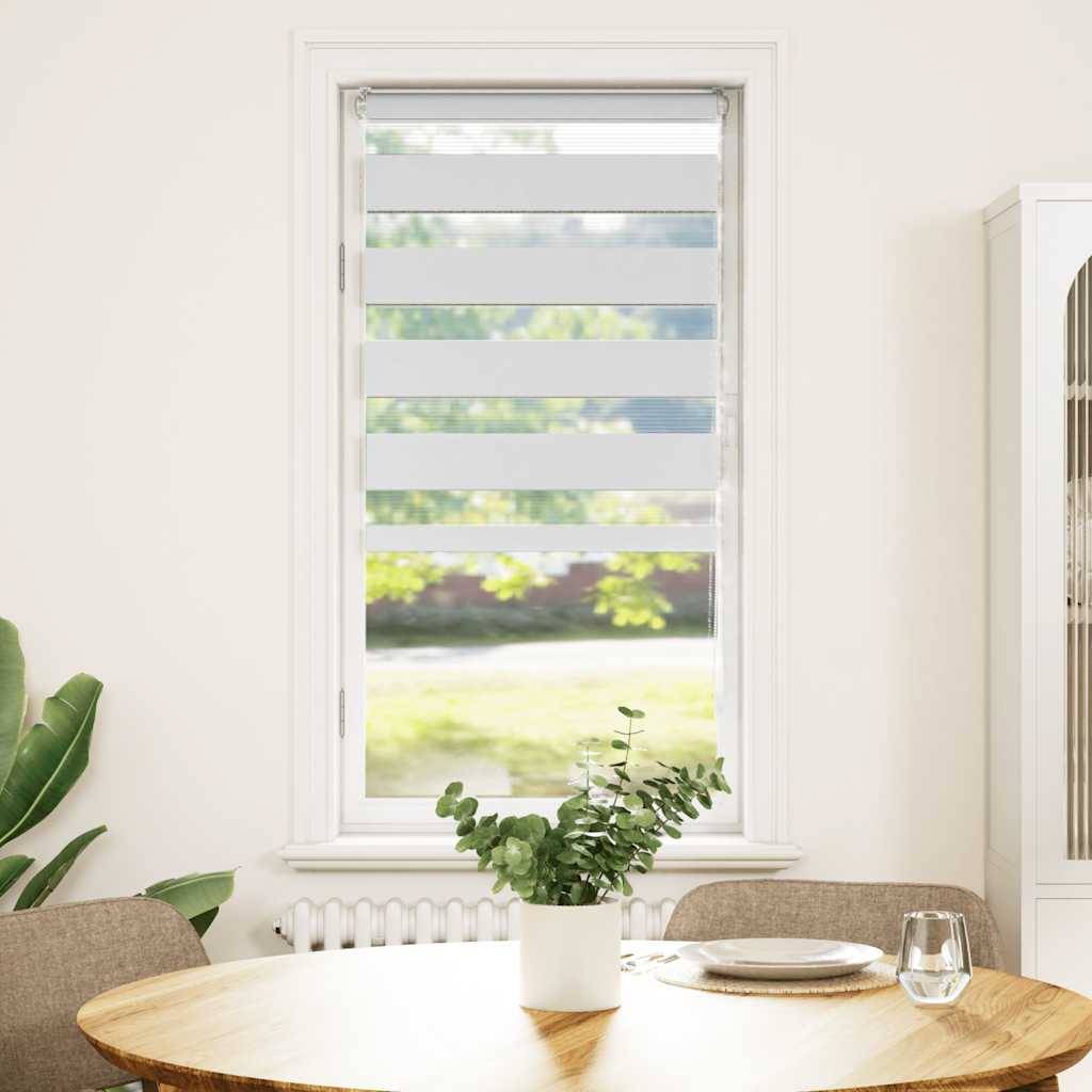 vidaXL Zebrarollo Weiß 65x100 cm Stoffbreite 60,9 cm Polyester
