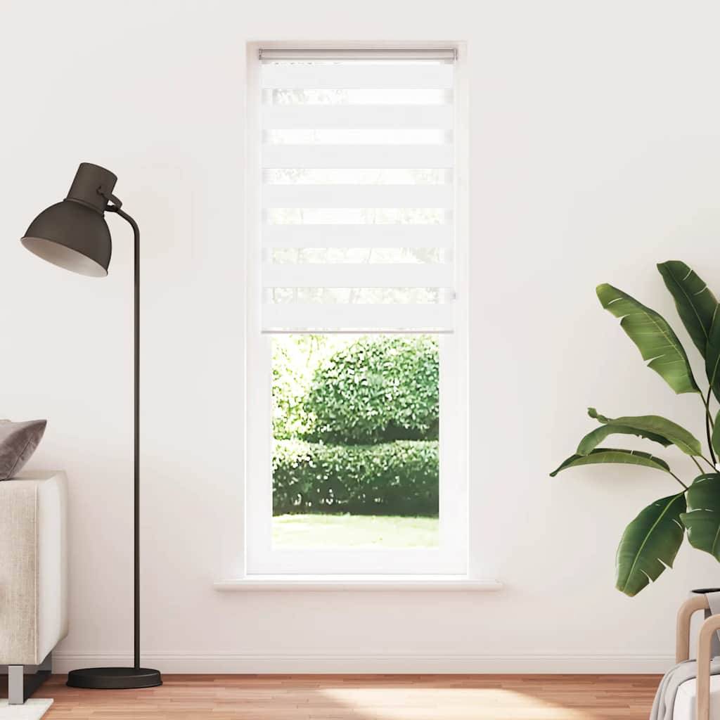vidaXL Zebrarollo Weiß 85x230 cm Stoffbreite 80,9 cm Polyester