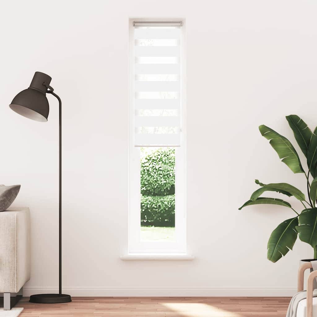 vidaXL Zebrarollo Weiß 45x230 cm Stoffbreite 40,9 cm Polyester