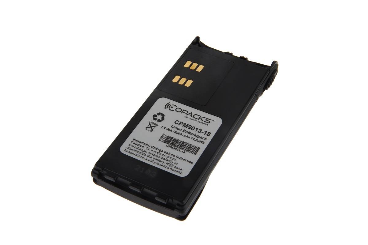 CoPacks Li Ion Akku 2000mAh passend für Motorola GP 320, 330, 340, 360, 380, HT750, 1250, 1550, Pro7150