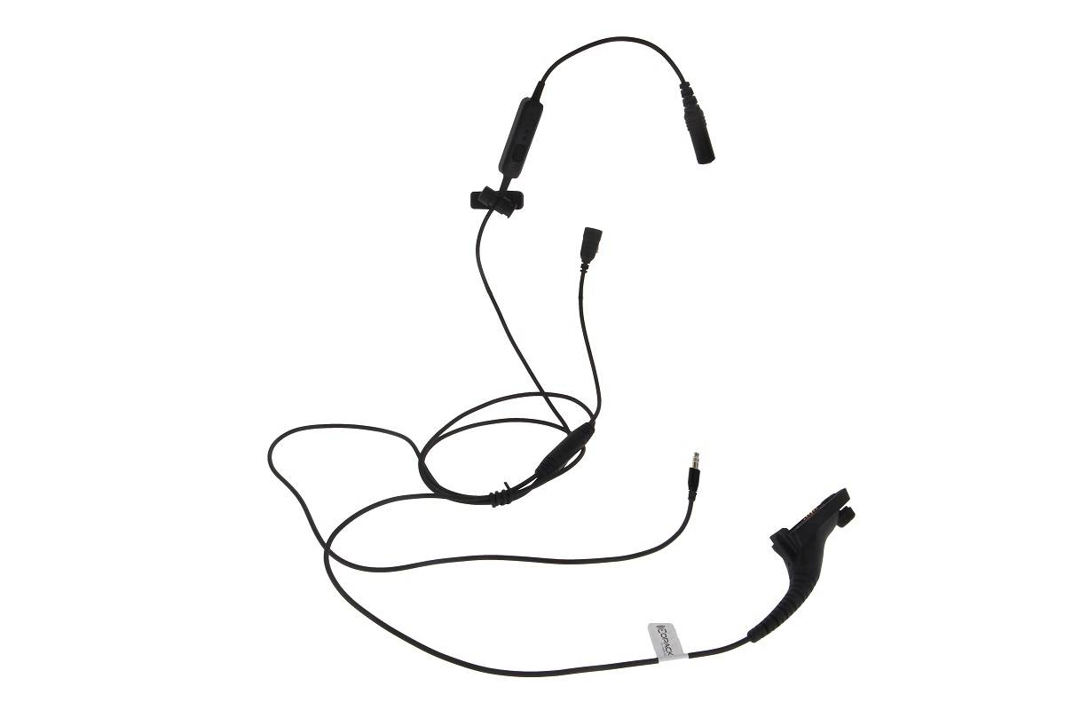 CoPacks Undercover-Kit Smart 2in1 Headset passend für Motorola MTP850S, MTP850FuG, MTP6550