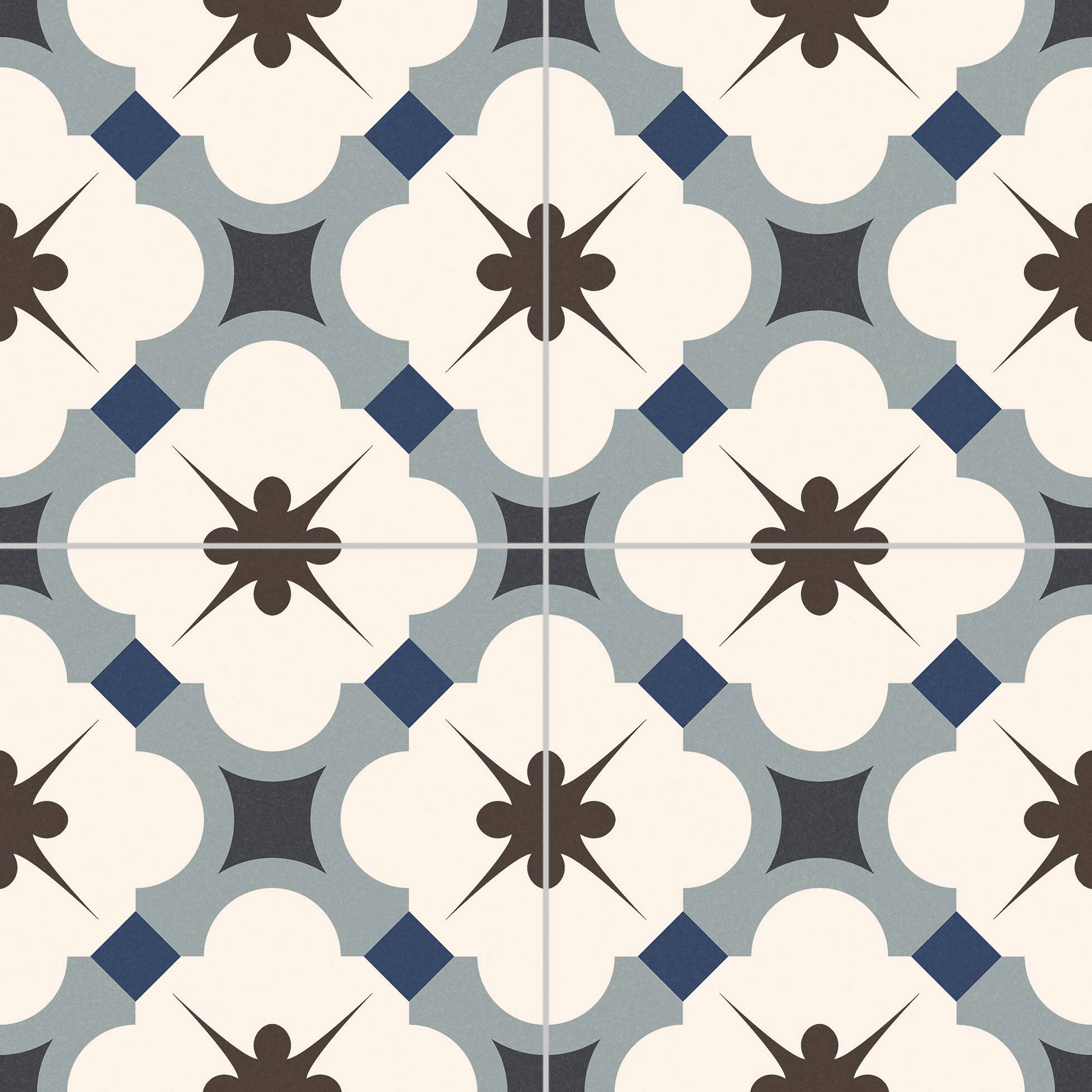 REGENT BLUE 16.5 x 16.5 Feinsteinzeug Wand- und Bodenfliese -1.1 m² (40 Fliesen)