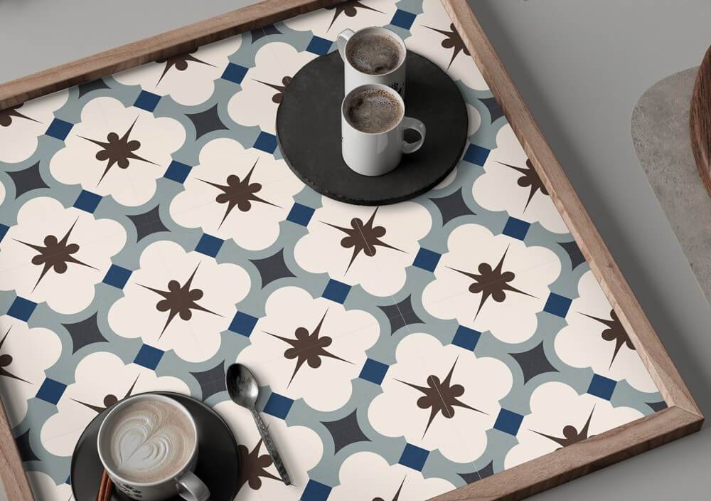 REGENT BLUE 16.5 x 16.5 Feinsteinzeug Wand- und Bodenfliese -0.55 m² (20 Fliesen)