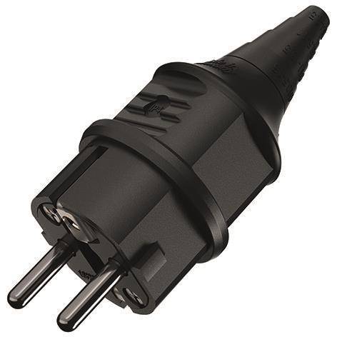 Mennekes 16A2P+E 230V 10754 ** SCHUKO-Stecker schwarz IP44 Industriematerial Verbindungstechnik