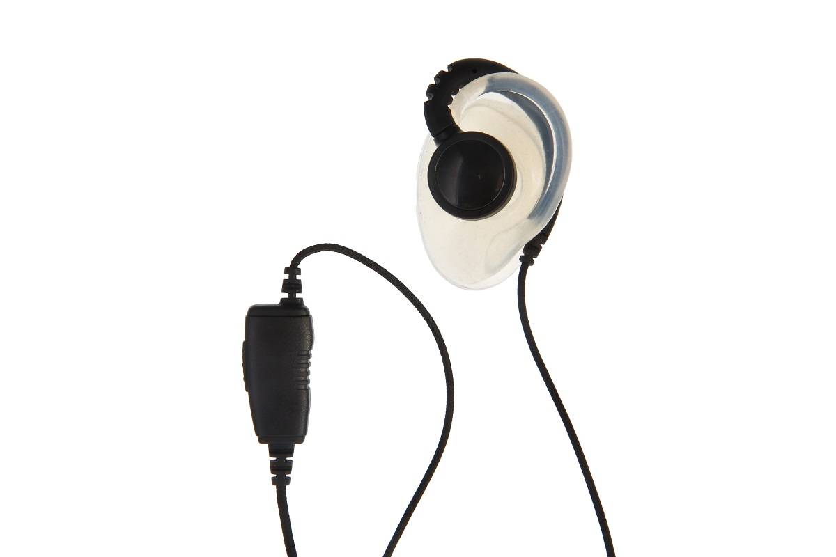 COPACKS Hörsprechgarnitur mit Inline PTT/Mic + drehbarem Ohrhänger für MOL MTP850S MTP850FuG DP4400
