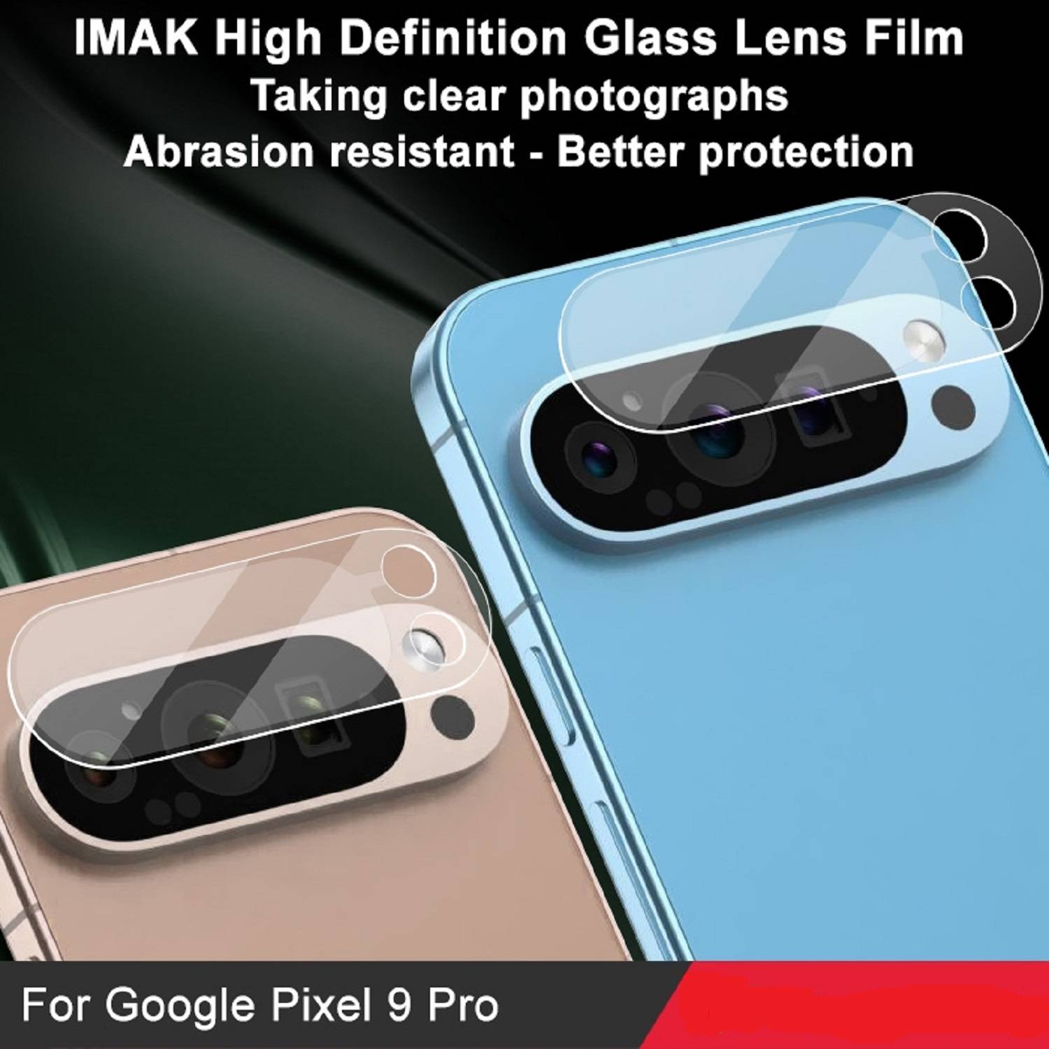 6x 9H Kameraglas für Google Pixel 9 Pro XL HD KLAR echtes Tempered Glass Panzerfolie Panzerglas Displayschutz Schutzglas Schutzfolie