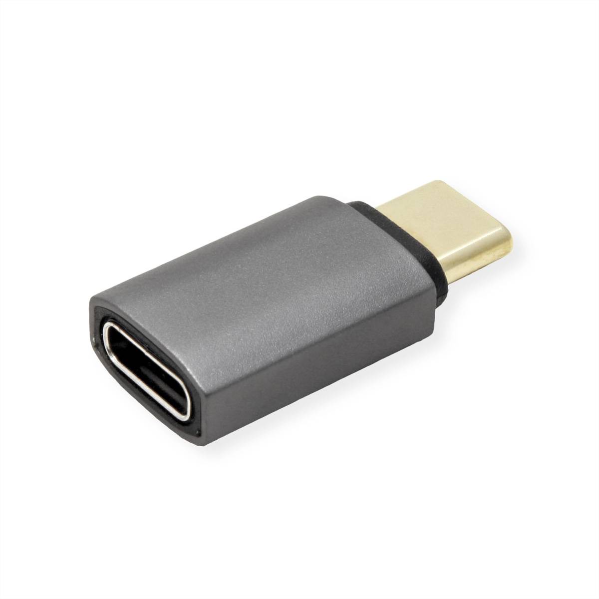 ROLINE USB4 Gen 3x2 Adapter Typ C ST/BU, Aluminium, gerade, silberfarben