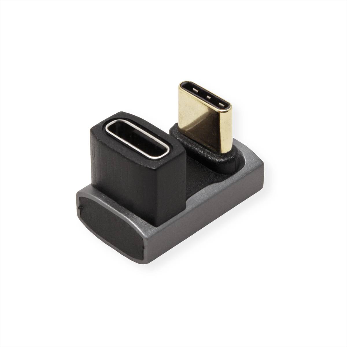 ROLINE USB4 Gen 3x2 Adapter Typ C ST/BU, Aluminium, 360°, breit, silberfarben