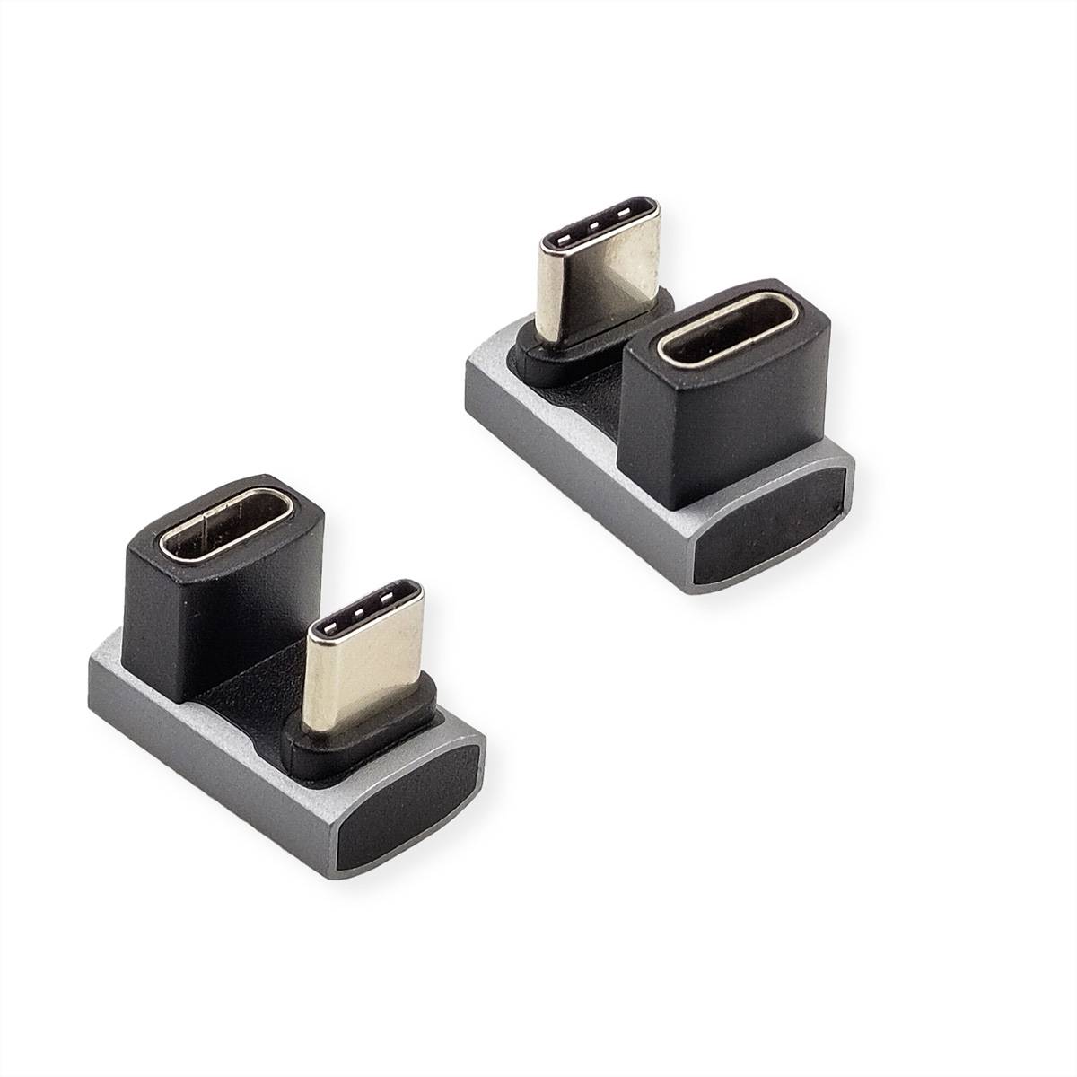 ROLINE USB4 Gen 3x2 Adapter Typ C ST/BU, Aluminium, 360°, breit, silberfarben