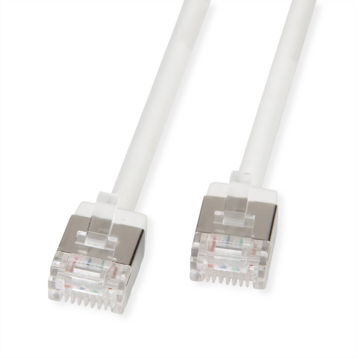 ROLINE - U/FTP Patchkabel Kat.6A Ultra- kurzer RJ45 weiss 1.5m - Netzwerk - FTP