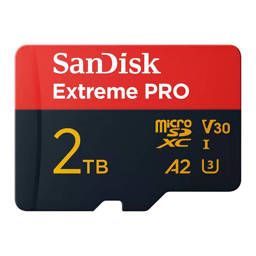 SanDisk Extreme PRO microSD-Karte, 2TB Kapazität, V30, A2, U3, ideal für Hochgeschwindigkeitsdatenübertragung und umfangreiche Speicheranforderungen.