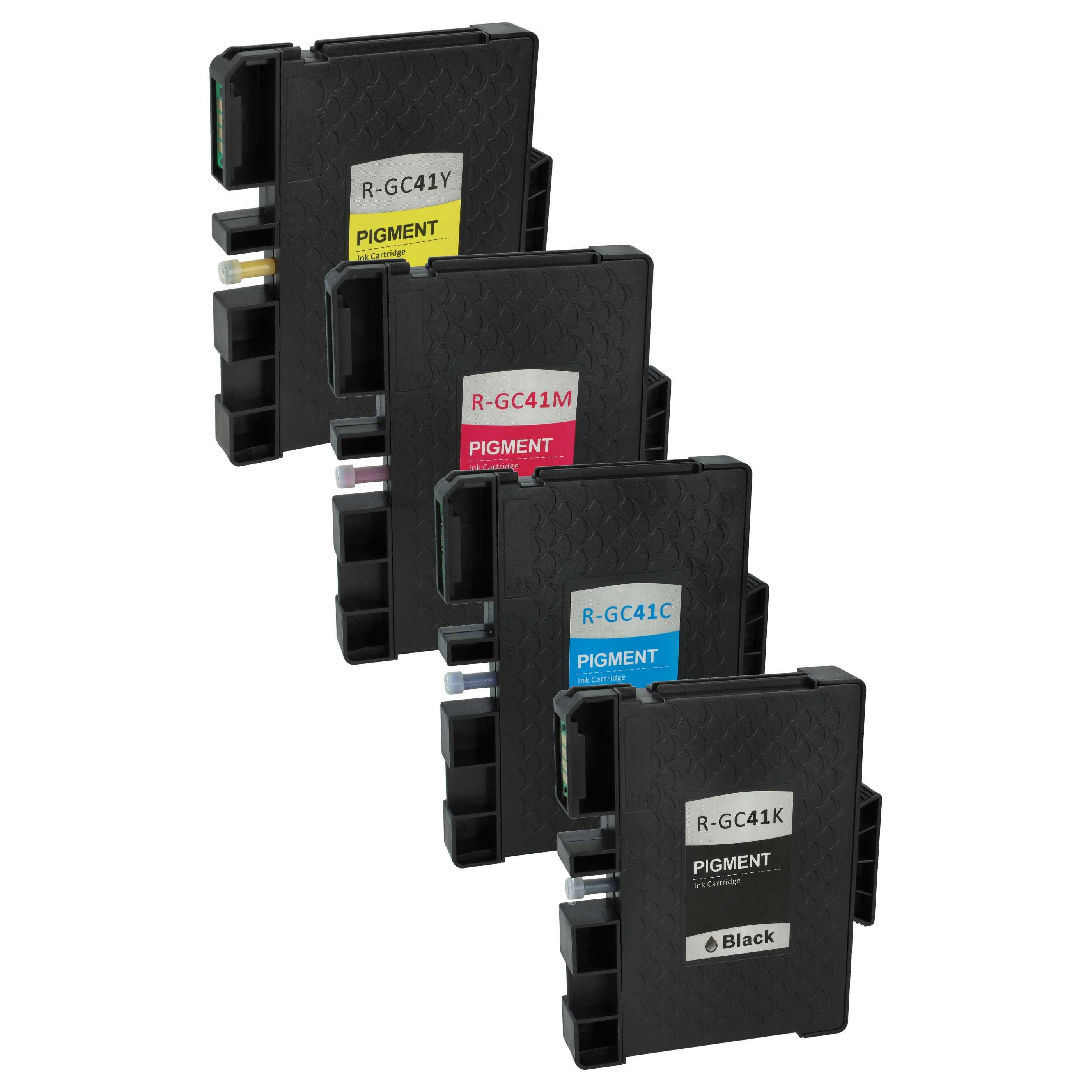 vhbw 4x Tintenpatronen kompatibel mit Ricoh Aficio SG7100DN, SG 7100, SG 3110DNW, SG 3110SNW, SG 3110, SG 3110DN Drucker + Chip (Kompatibel)