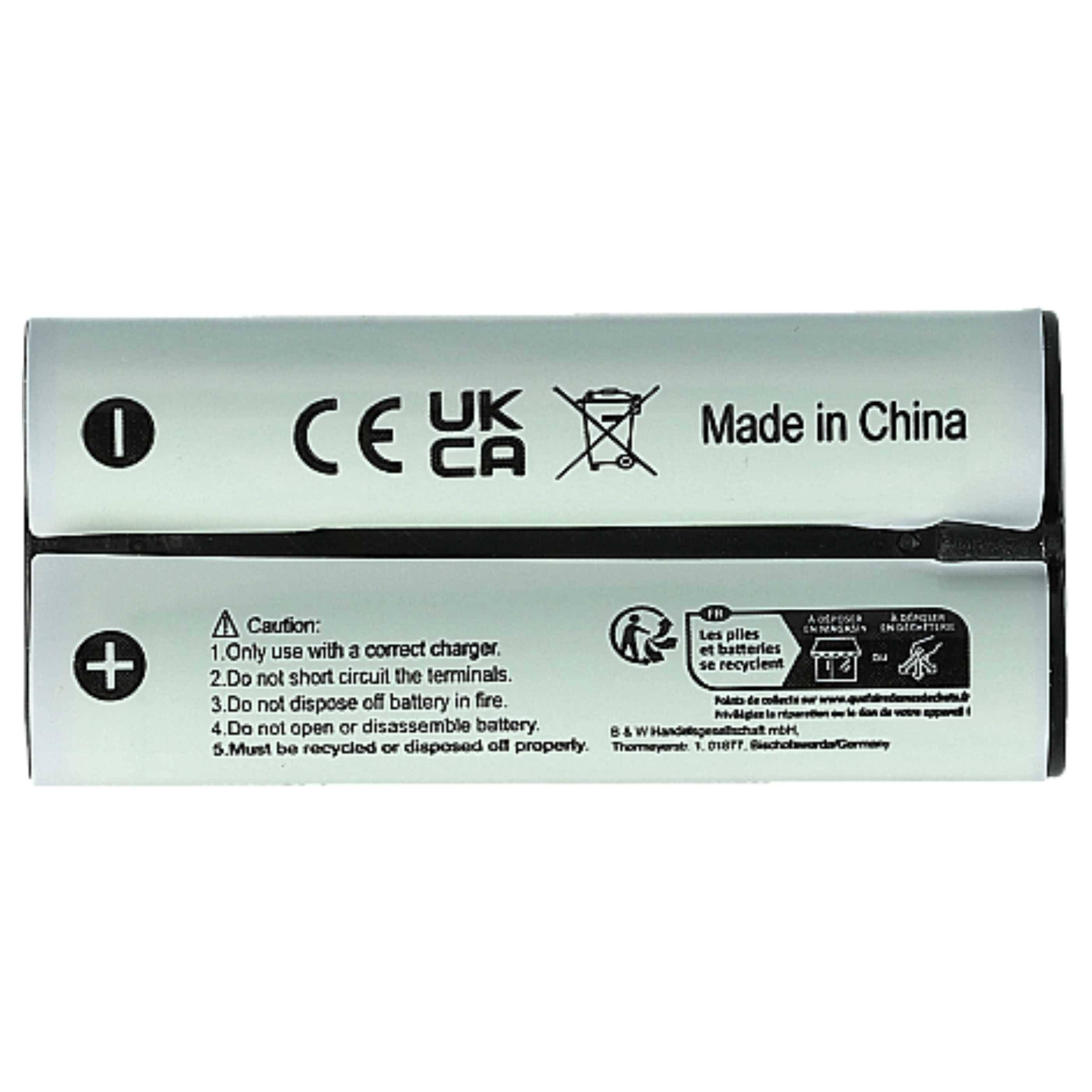 vhbw 3x Akku Ersatz für Olympus BR403, BR402 für Diktiergerät (800 mAh, 2,4 V, NiMH)