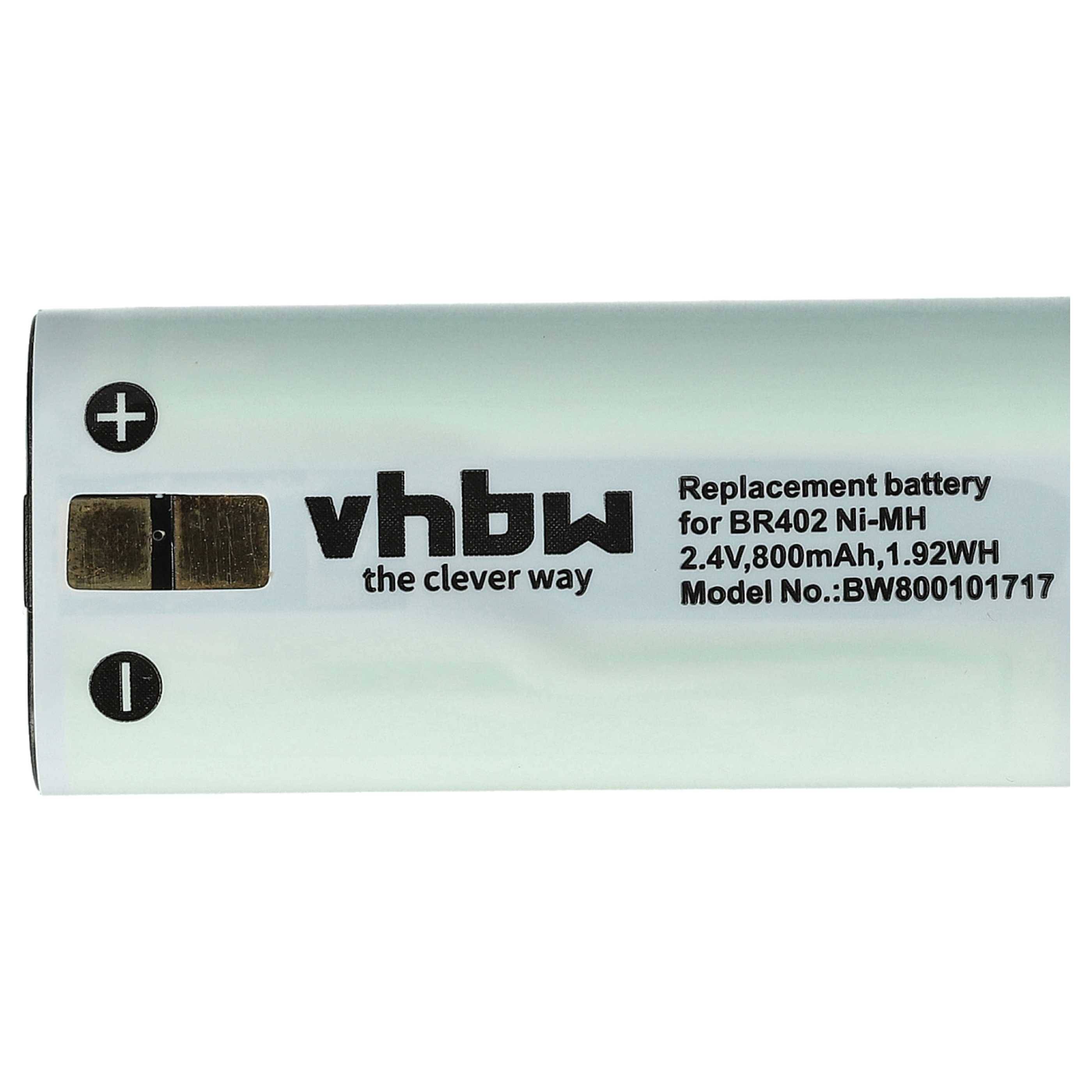 vhbw 5x Akku Ersatz für Olympus BR403, BR402 für Diktiergerät (800 mAh, 2,4 V, NiMH)
