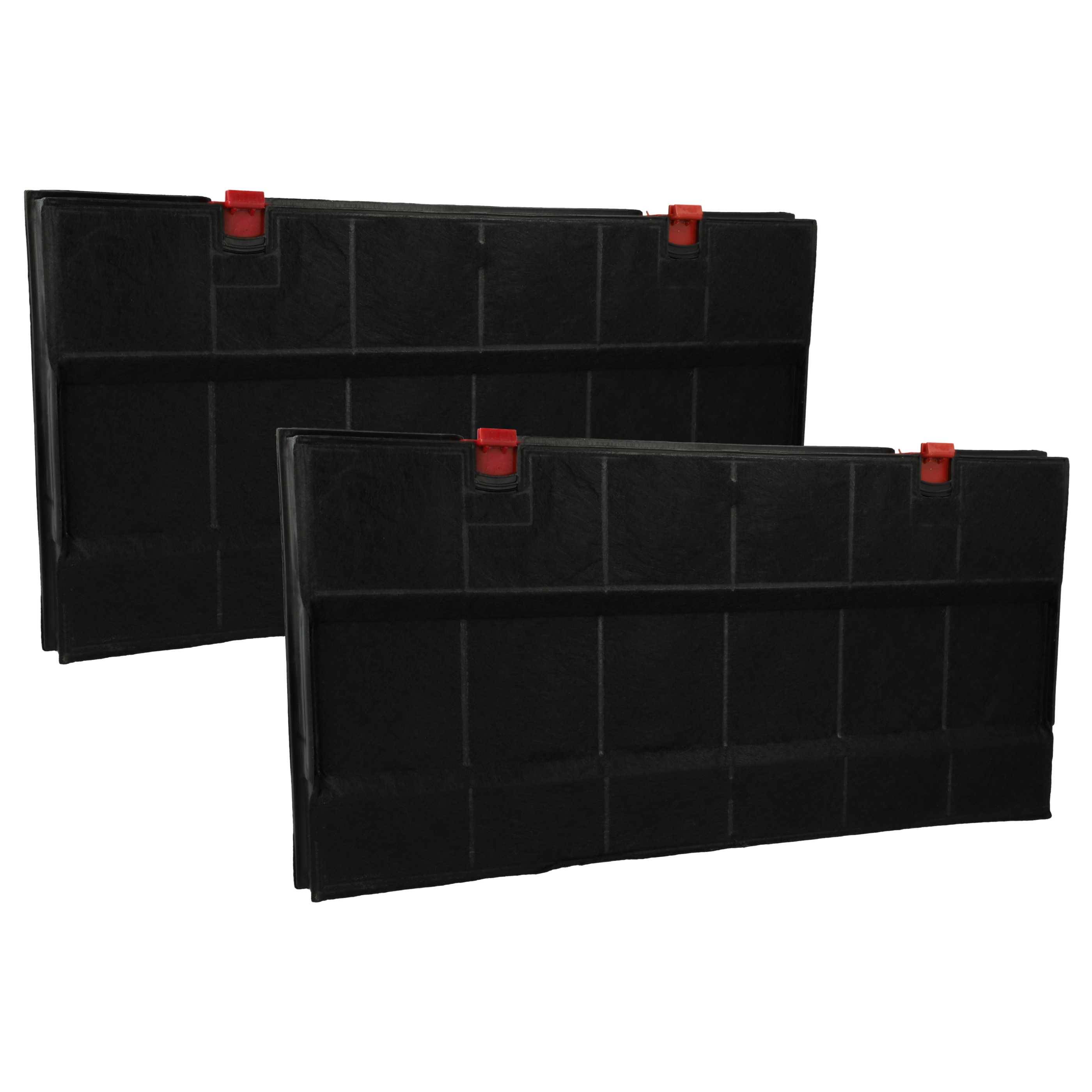 vhbw 2x Aktivkohlefilter kompatibel mit AEG A 8260D-B, A 610407520, A 760D-W/GB, A 781D-WP Dunstabzugshaube - 43 x 21,7 x 3,3 cm