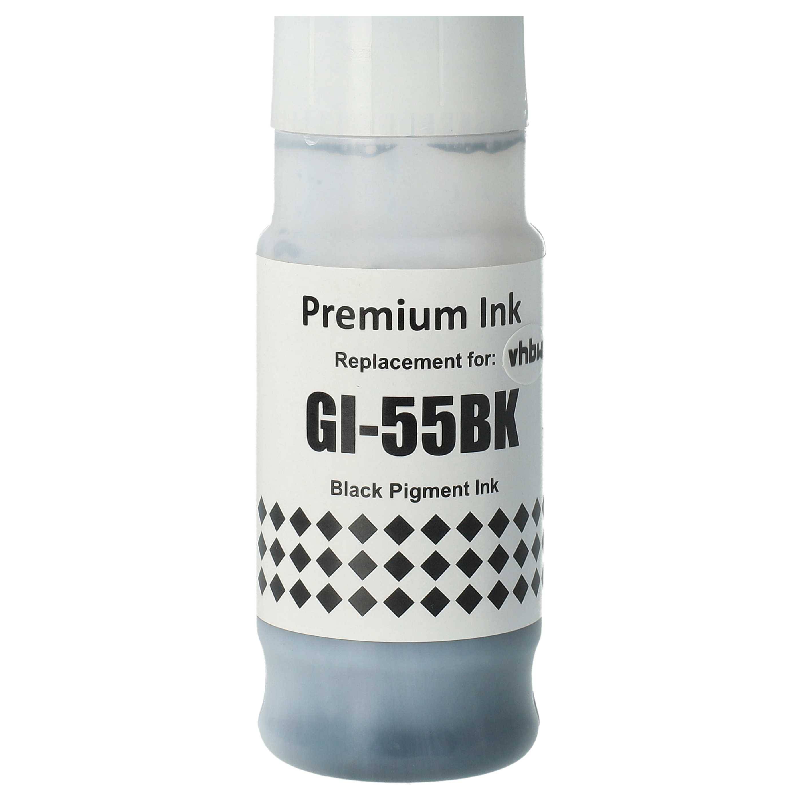 vhbw 4x Nachfülltinte Ersatz für Canon GI-55M, GI-55Y für Drucker - Refillset Cyan, Magenta, Yellow, Schwarz, Pigmentiert