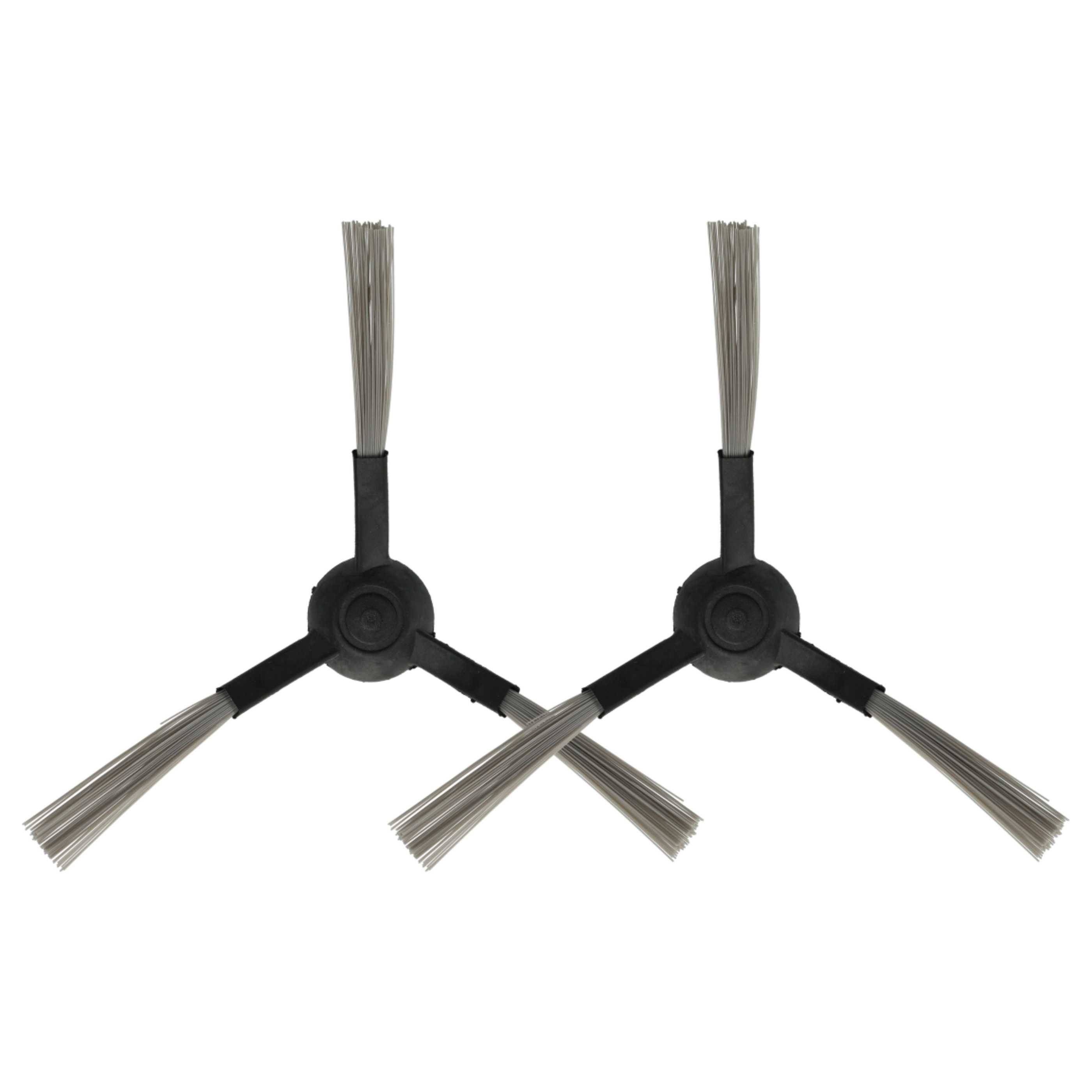 vhbw 2x Seitenbürste kompatibel mit Cecotec Conga 3290, 3390, 3490/4090, 3490, 3690 Saugroboter - Reinigungsbürsten Set, links/rechts, schwarz