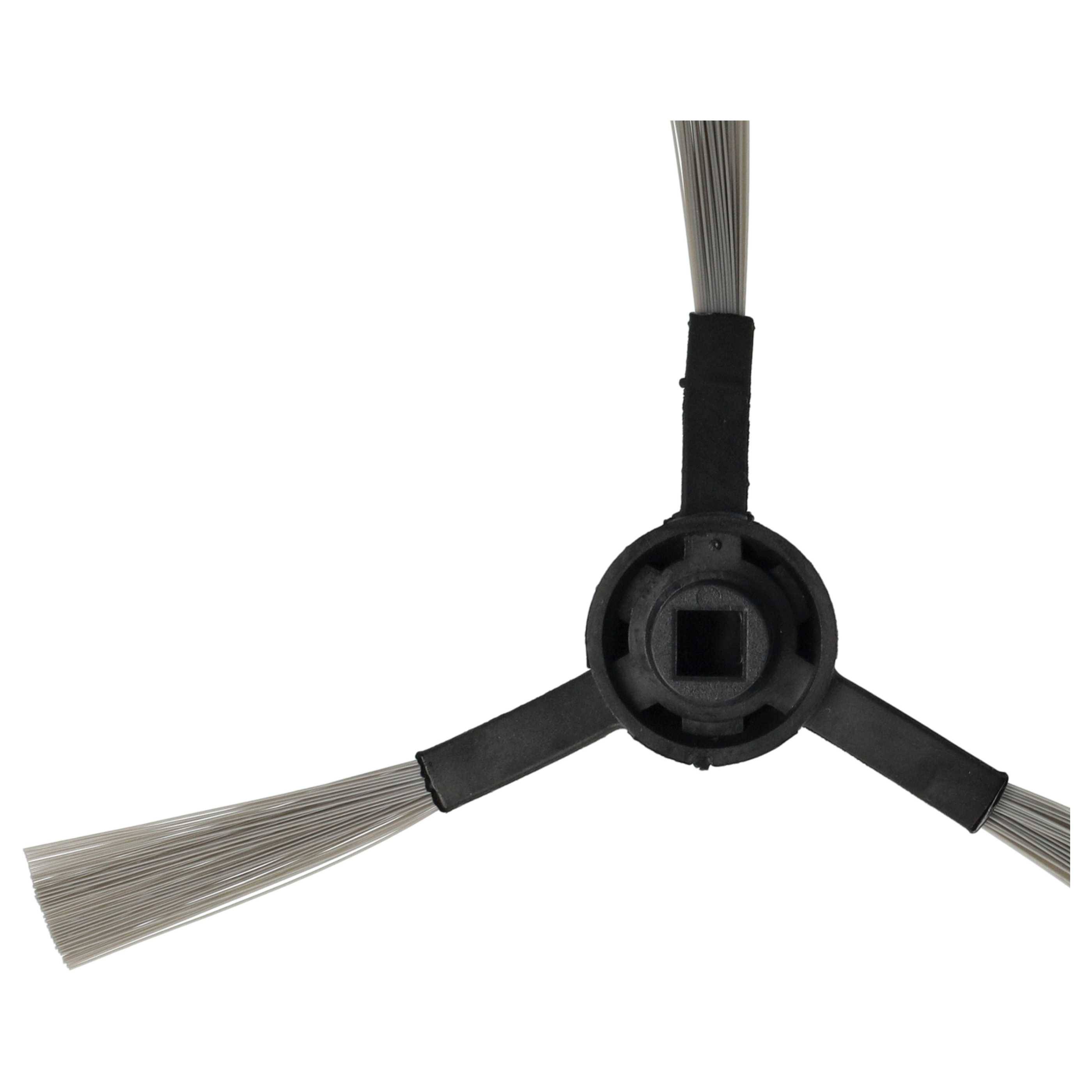 vhbw 2x Seitenbürste kompatibel mit Cecotec Conga 3290, 3390, 3490/4090, 3490, 3690 Saugroboter - Reinigungsbürsten Set, links/rechts, schwarz