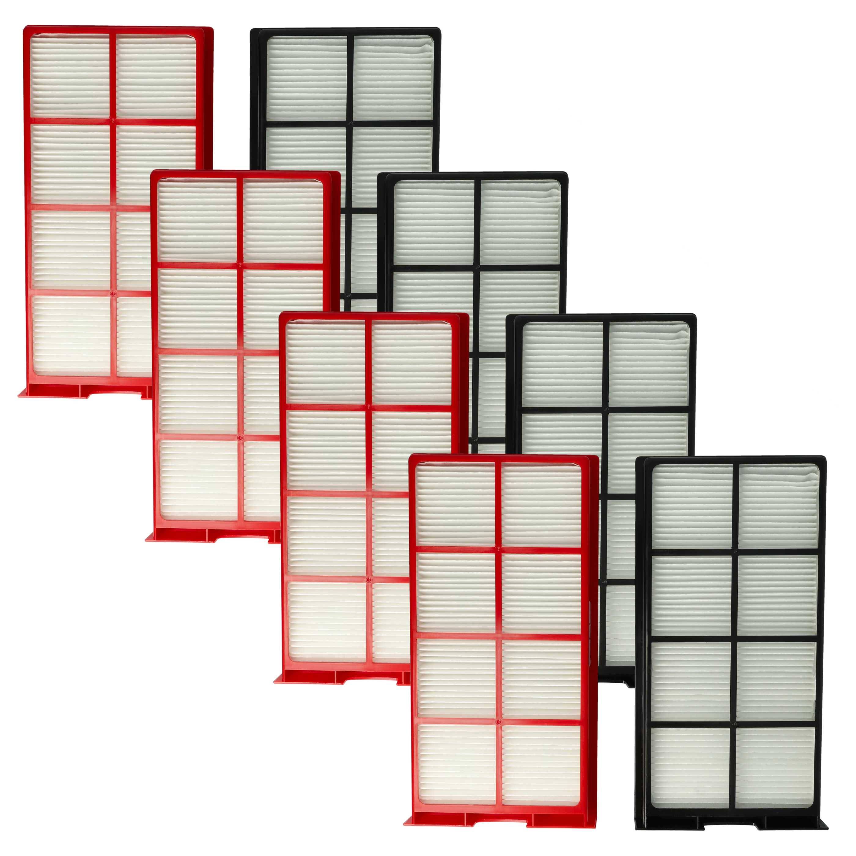 vhbw Filterset kompatibel mit Zehnder ComfoAir 225, 200 Lüftungsgerät - Luftfilter G4 / F7 (8 Stück), 29 x 15 x 5 cm, Weiß / Rot / Schwarz