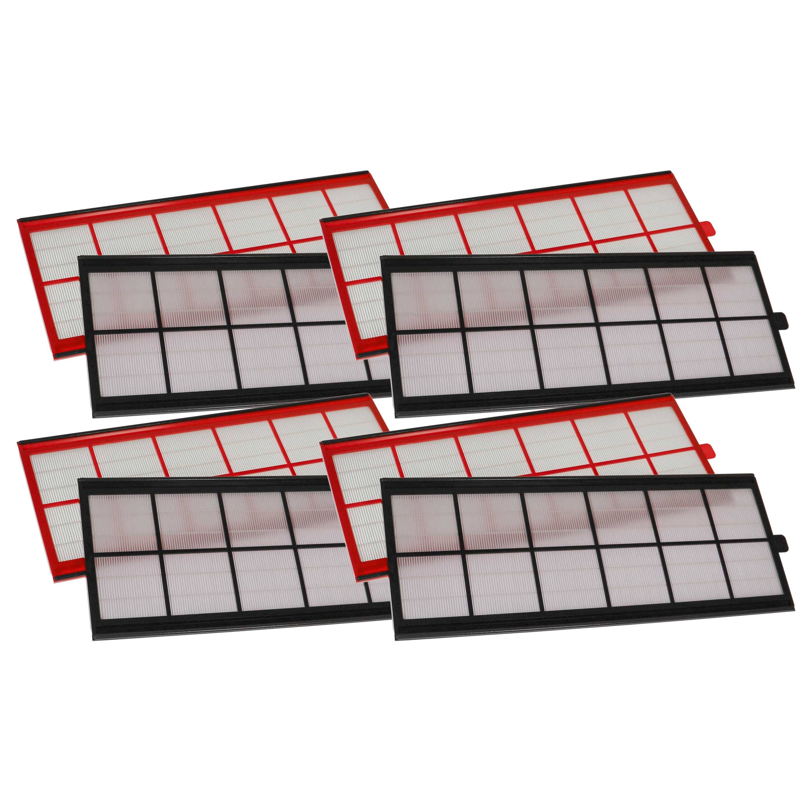 vhbw Filterset kompatibel mit Aeris 550 | 350, 450 Lüftungsgerät - Luftfilter G4 / F7 (8 Stück), 50 x 17 x 1 cm, Weiß / Rot / Schwarz