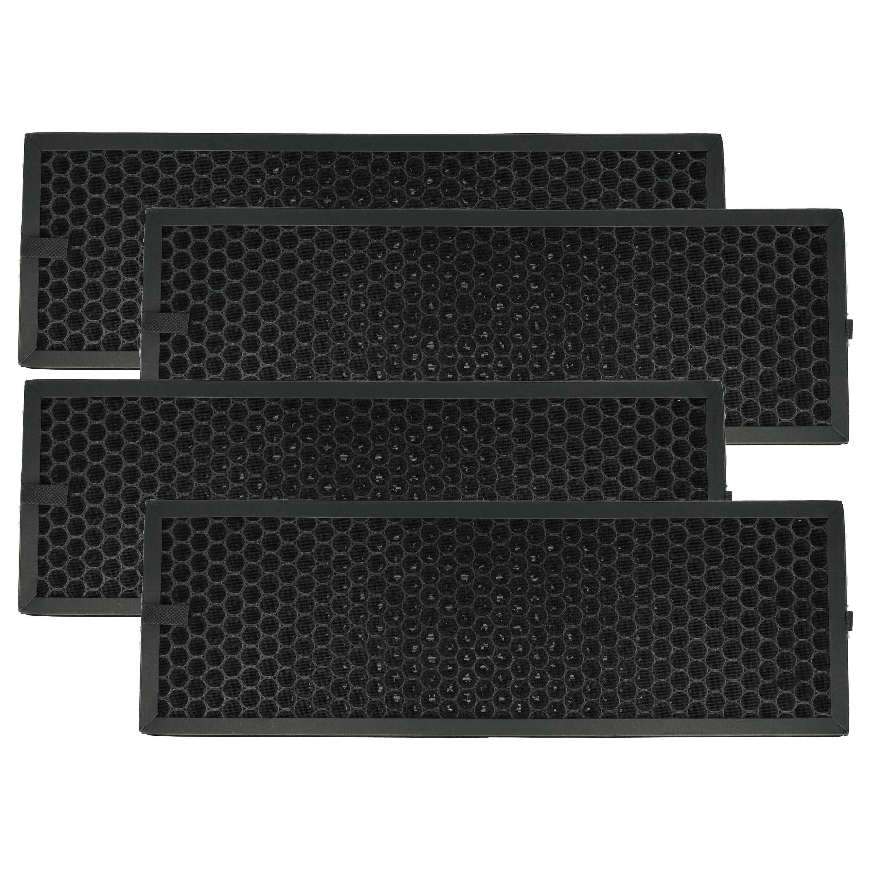 vhbw 4x Aktivkohlefilter Ersatz für Braun BRFV1E für Luftreiniger - Luftfilter Schwarz