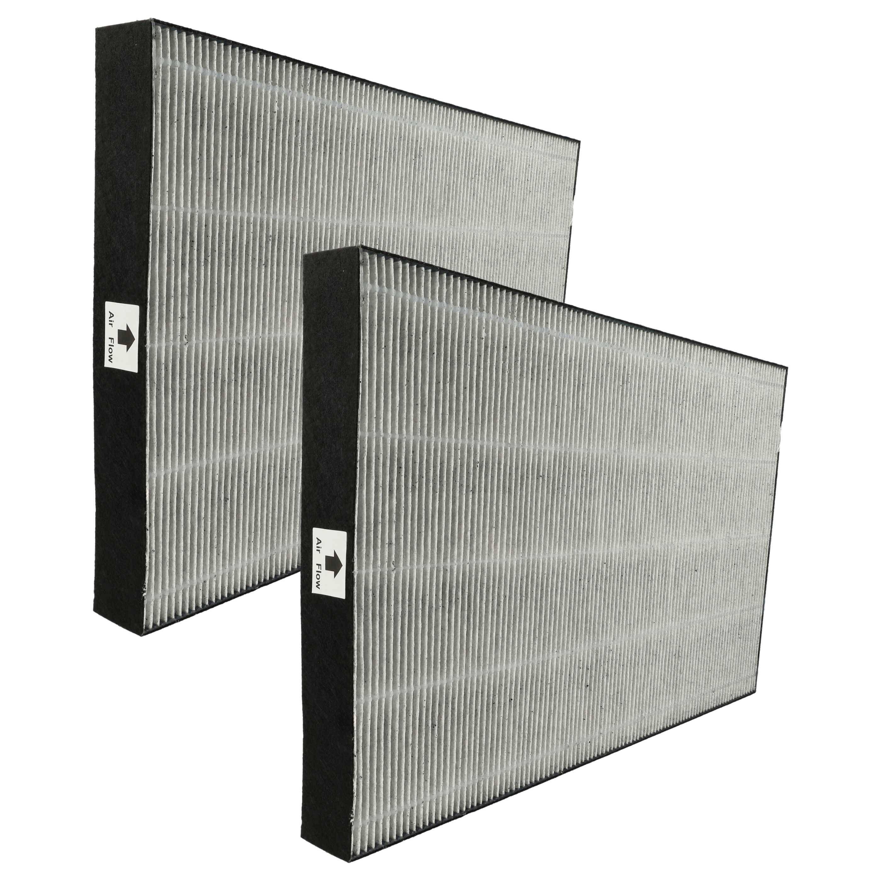 vhbw 2x HEPA 13 Filter kompatibel mit Sharp KC A40EUW, KC-A40EUB Luftreiniger - Ersatz-Filter